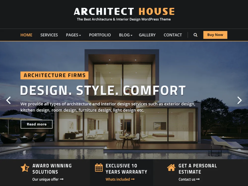 Architect House — Free WordPress Theme | TemplateWitch — TemplateWitch