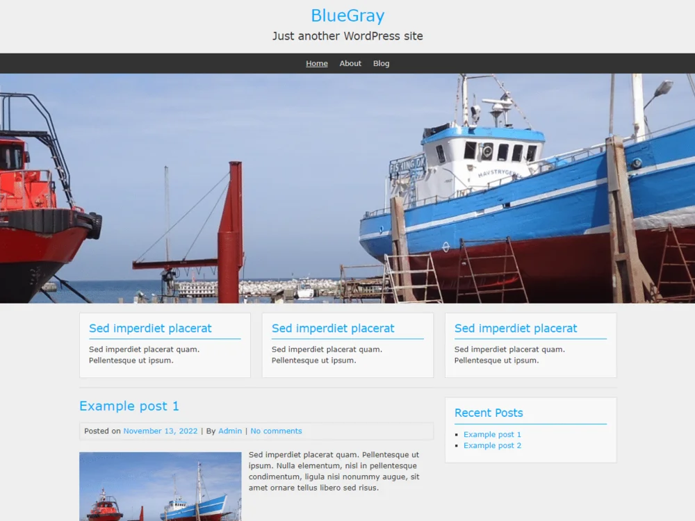 BlueGray — Free WordPress Theme | TemplateWitch — TemplateWitch