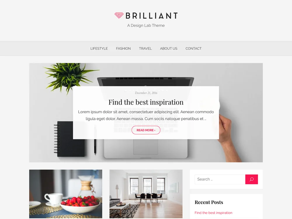Brilliant — Free WordPress Theme | TemplateWitch — TemplateWitch