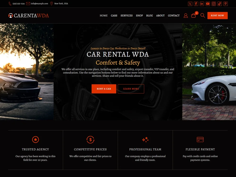 Car Rental WDA — Free WordPress Theme | TemplateWitch — TemplateWitch
