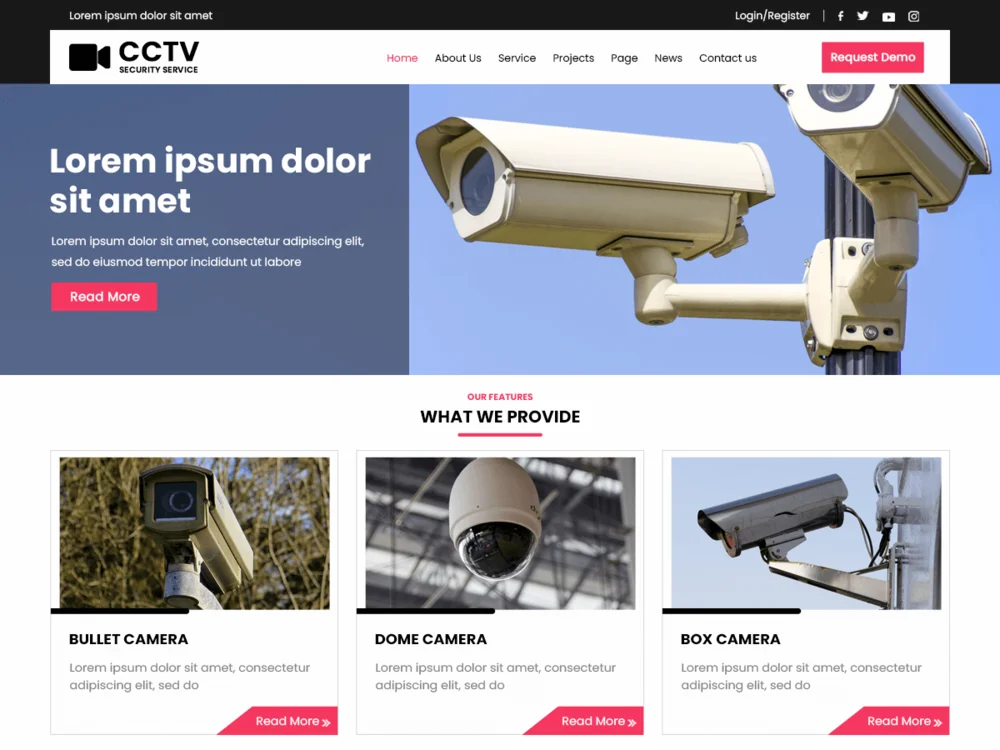 CCTV Security — Free WordPress Theme | TemplateWitch — TemplateWitch