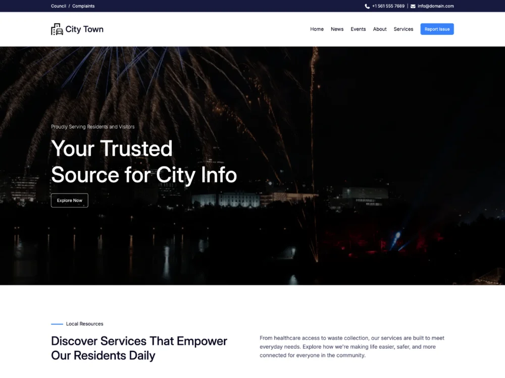 City Town — Free WordPress Theme | TemplateWitch — TemplateWitch