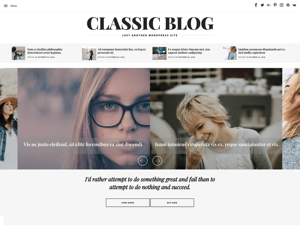 Classic Blog — Free WordPress Theme | TemplateWitch — TemplateWitch