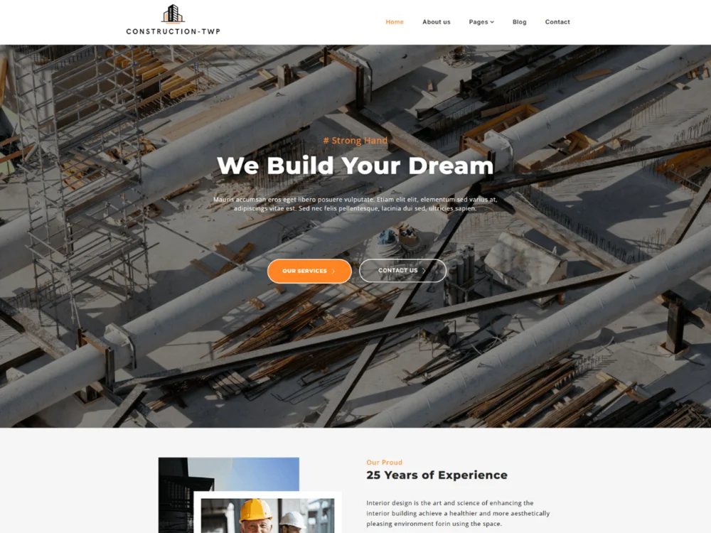 Construction Elementor — Free WordPress Theme | TemplateWitch ...
