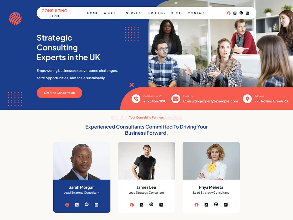Consultancy Firm — Free WordPress Theme | TemplateWitch — TemplateWitch