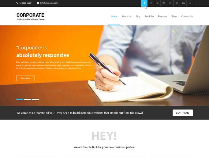 Corporate Lite — Free WordPress Theme | TemplateWitch — TemplateWitch