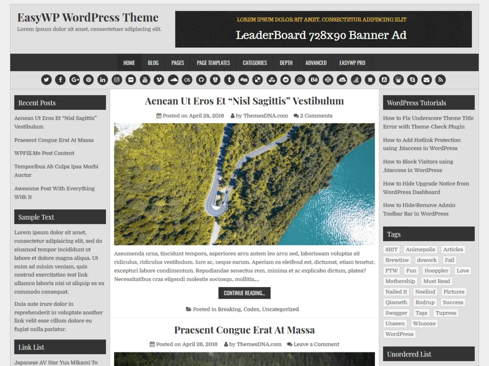 EasyWP — Free WordPress Theme | TemplateWitch — TemplateWitch