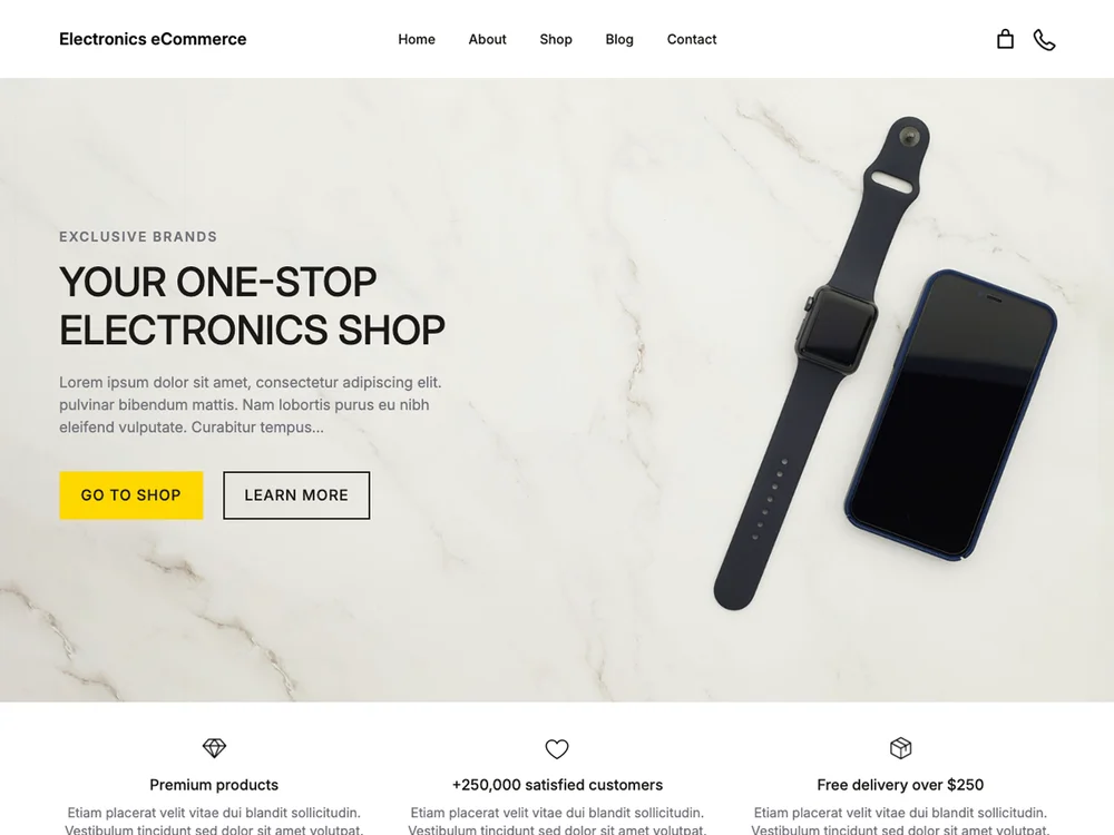 Electronics Store eCommerce — Free WordPress Theme | TemplateWitch ...