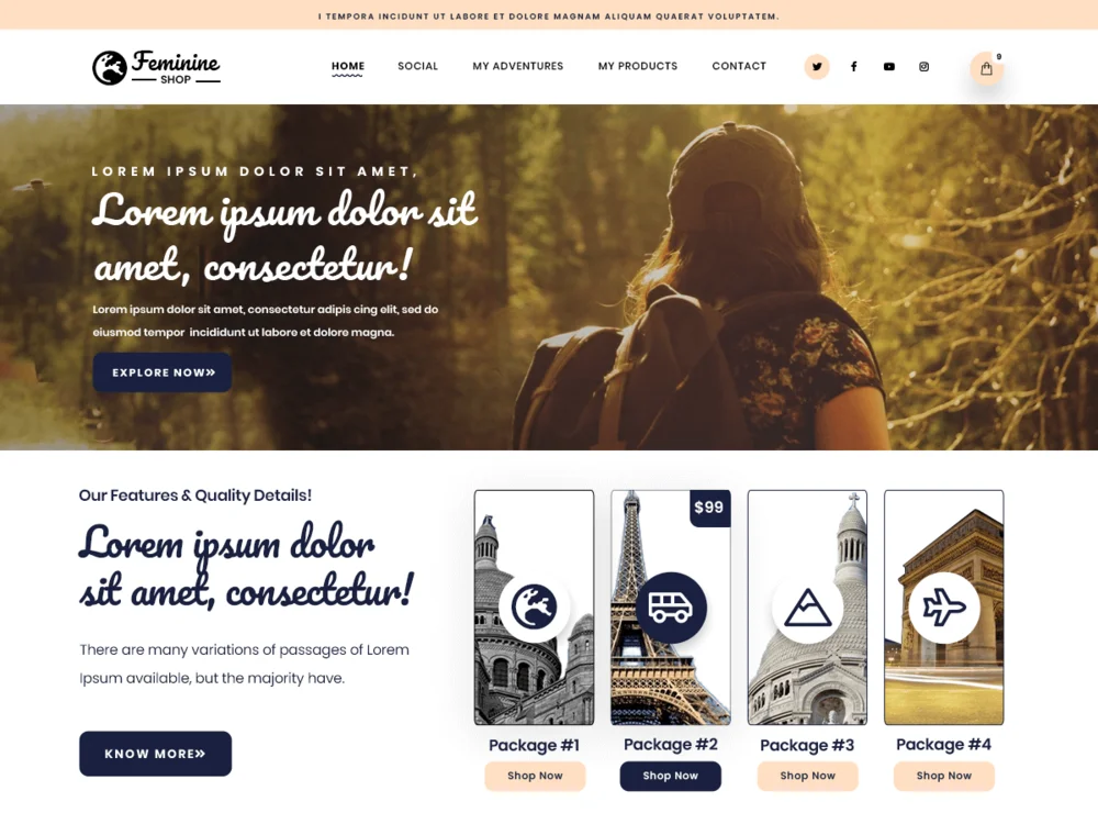 Feminine Shop — Free WordPress Theme | TemplateWitch — TemplateWitch