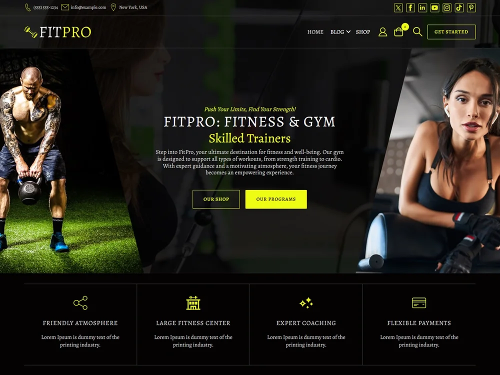 Fitness and Gym WDA — Free WordPress Theme | TemplateWitch — TemplateWitch
