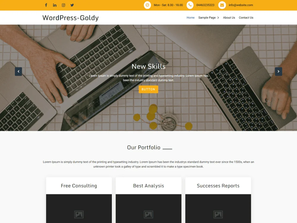 Goldy Mex — Free WordPress Theme | TemplateWitch — TemplateWitch