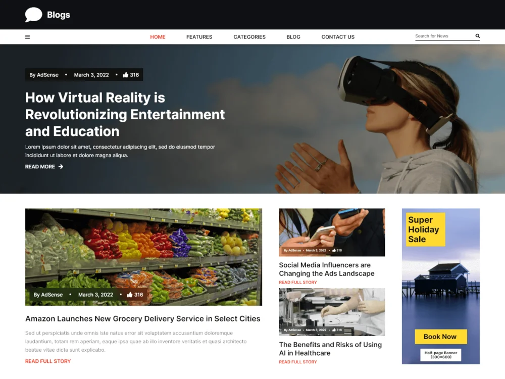 Modern Blogger — Free WordPress Theme | TemplateWitch — TemplateWitch