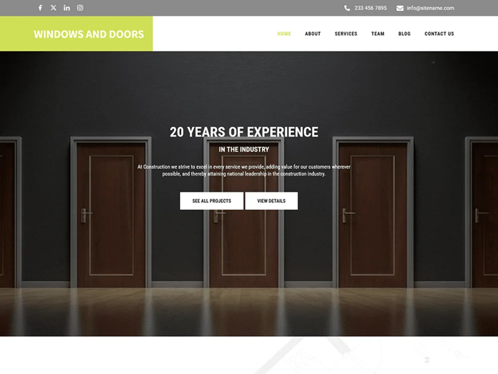 SKT Windows Door — Free WordPress Theme | TemplateWitch — TemplateWitch