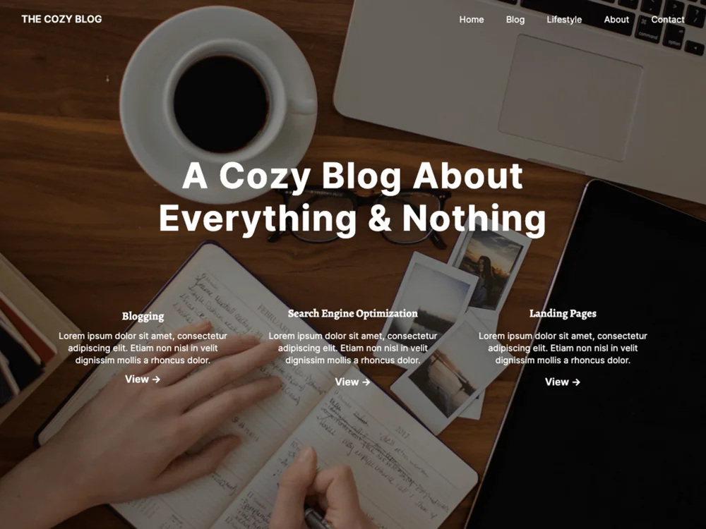 Cozy Blog The Cozy Blog — Free WordPress Theme | TemplateWitch — TemplateWitch
