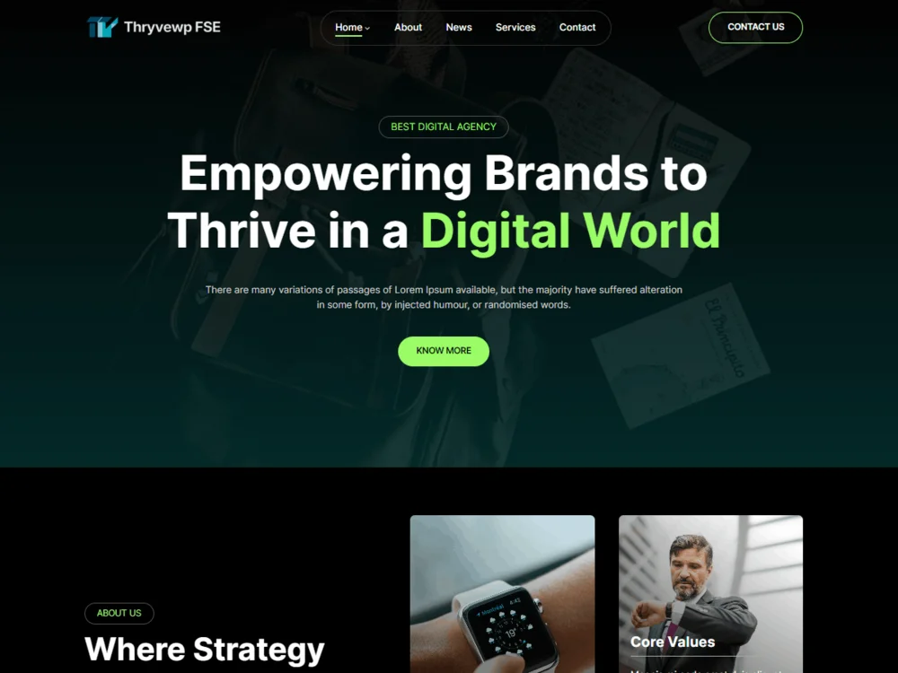 Thryvewp FSE — Free WordPress Theme | TemplateWitch — TemplateWitch