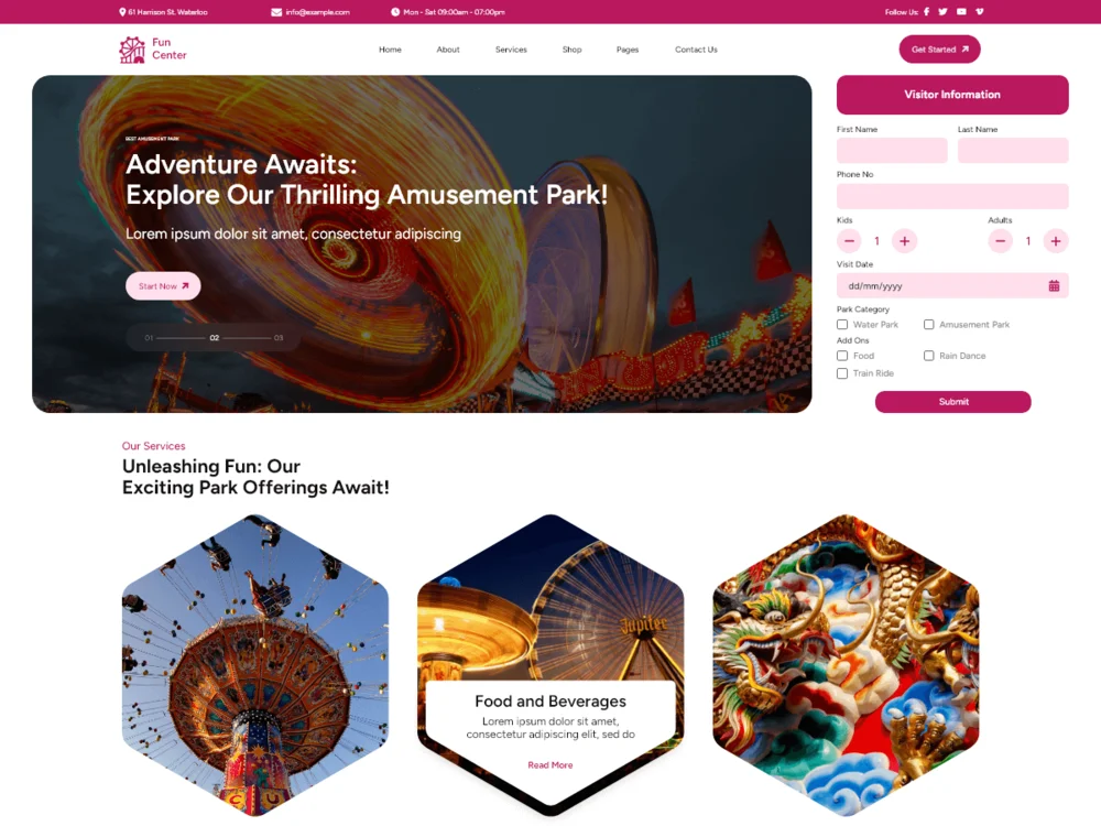 Unique Fun Center — Free WordPress Theme | TemplateWitch — TemplateWitch