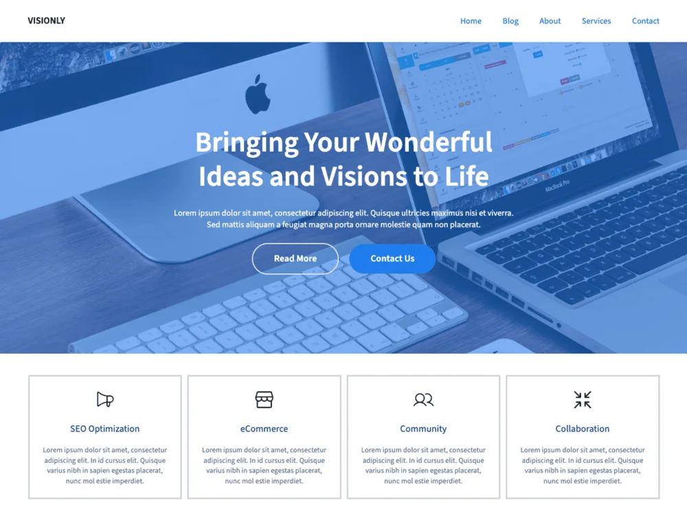 Visionly — Free WordPress Theme | TemplateWitch — TemplateWitch