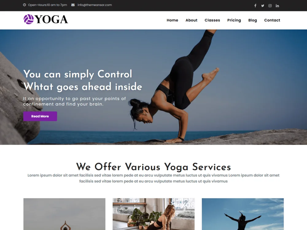 Yoga — Free WordPress Theme | TemplateWitch — TemplateWitch