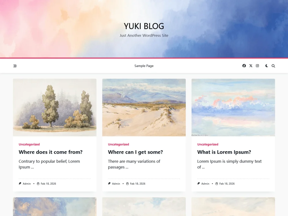 Yuki Fast Blog — Free WordPress Theme | TemplateWitch — TemplateWitch